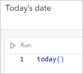 Today's date expression