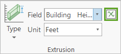 Extrusion Expression button in the Extrusion group