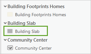 Building Slab in the Create Features pane