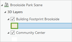 Symbol for the Building Footprint Brookside layer