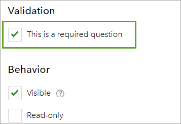 This is a required question option checked