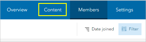 Content tab