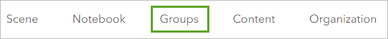 Groups tab