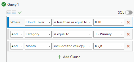 Query with three clauses