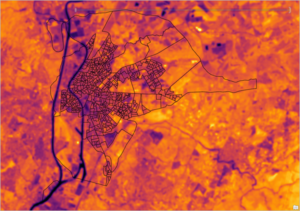 Heat data from Landsat imagery