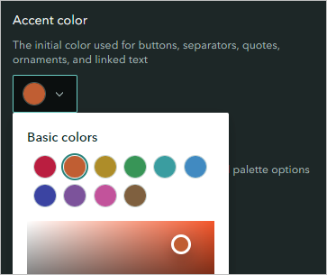Accent color set to orange