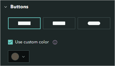 Use custom color option selected