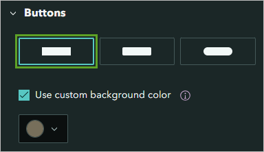 Choose the button type with square corners