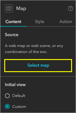 Select map button