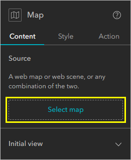 Select map button