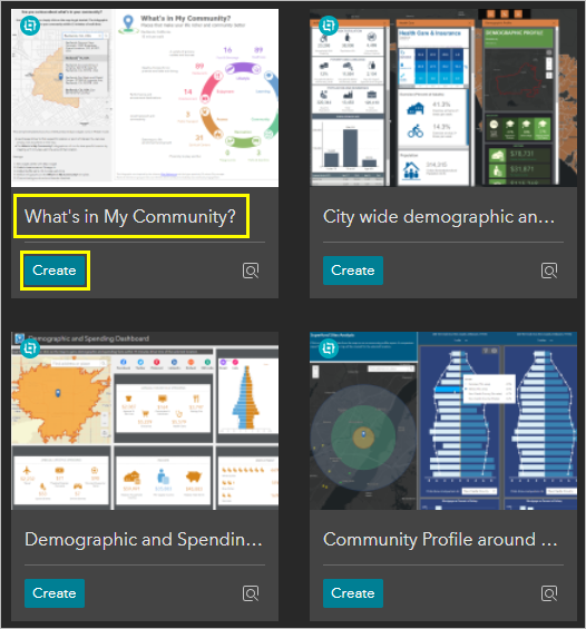 What's in My Community template