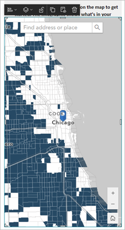 Justice40 map added to the map widget