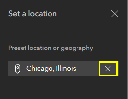 Delete button for Chicago, Illinois