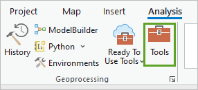 Analysis tab and Tools button