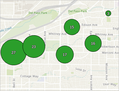 Clusters change as you change zoom level and extent.