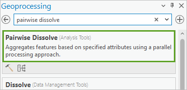 Pairwise Dissolve tool in the search results