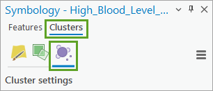 Clusters and Cluster settings tabs