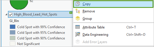 Copy option for the high blood lead level hot spot layer