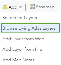Browse Living Atlas Layers