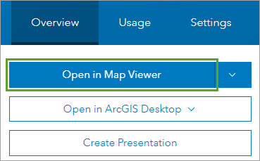 Open in Map Viewer button