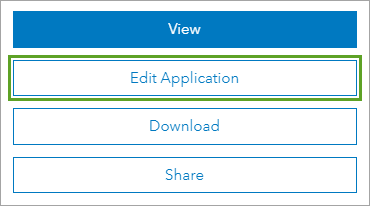 Edit Application button