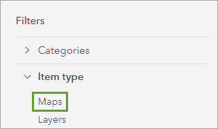 Maps filter