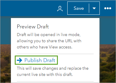 Publish Draft option