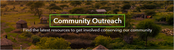 Community Outreach banner text