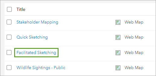 Facilitated Sketching web map