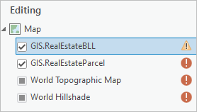 GIS.RealEstateBLL doesn't have a red exclamation mark.