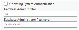 Database Administrator credentials