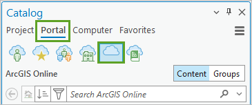 ArcGIS Online button
