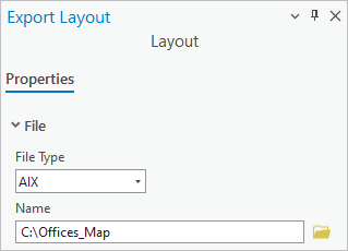 Export layout settings