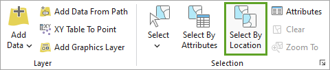 Select By Location button on the ribbon