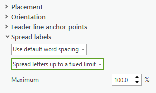 Spread letters up to a fixed limit