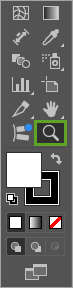 Zoom tool on the toolbar