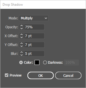 Drop Shadow parameters