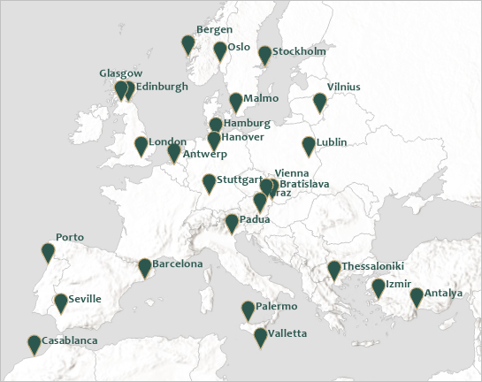 Map with new projection