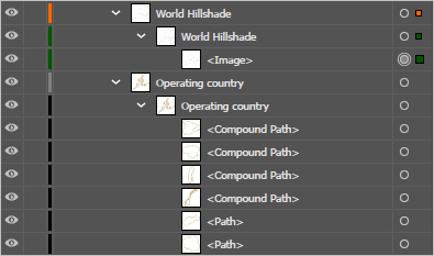 Map layers expanded to reveal their contents.