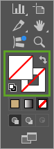 Color picker on the toolbar set to no fill and no outline.