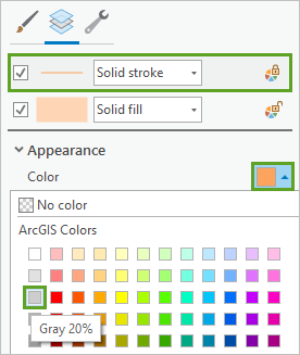 Solid stroke symbol layer color