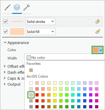 Solid stroke symbol layer color