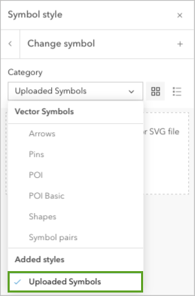 Uploaded Symbols option