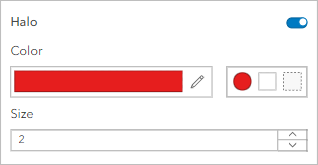 Halo settings in the Label style window