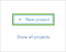 New project button