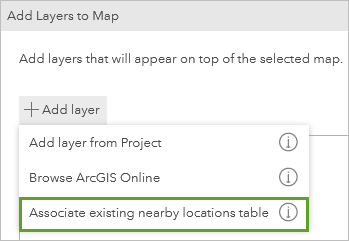 Add layer menu