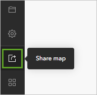 Share map button on the Contents toolbar