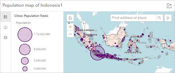 Final web application with map navigation controls and sidebar