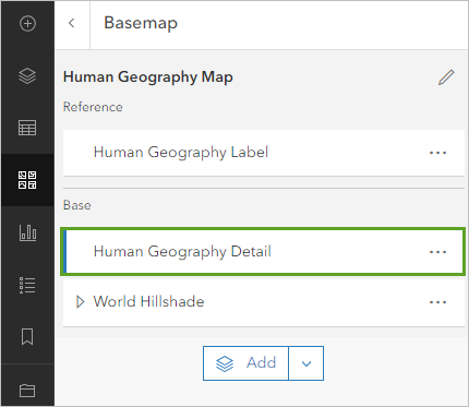 Human Geography Detail layer in the Base category