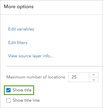 Show title check box